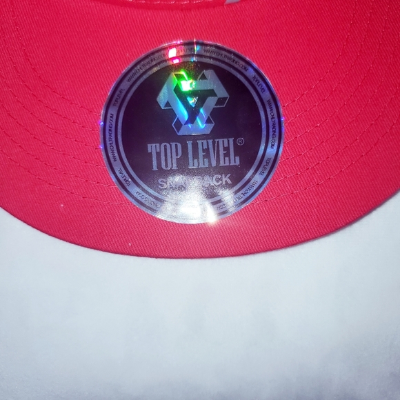 TOP LEVEL RED SNAPBACK (OS) NWOT - Picture 5 of 5